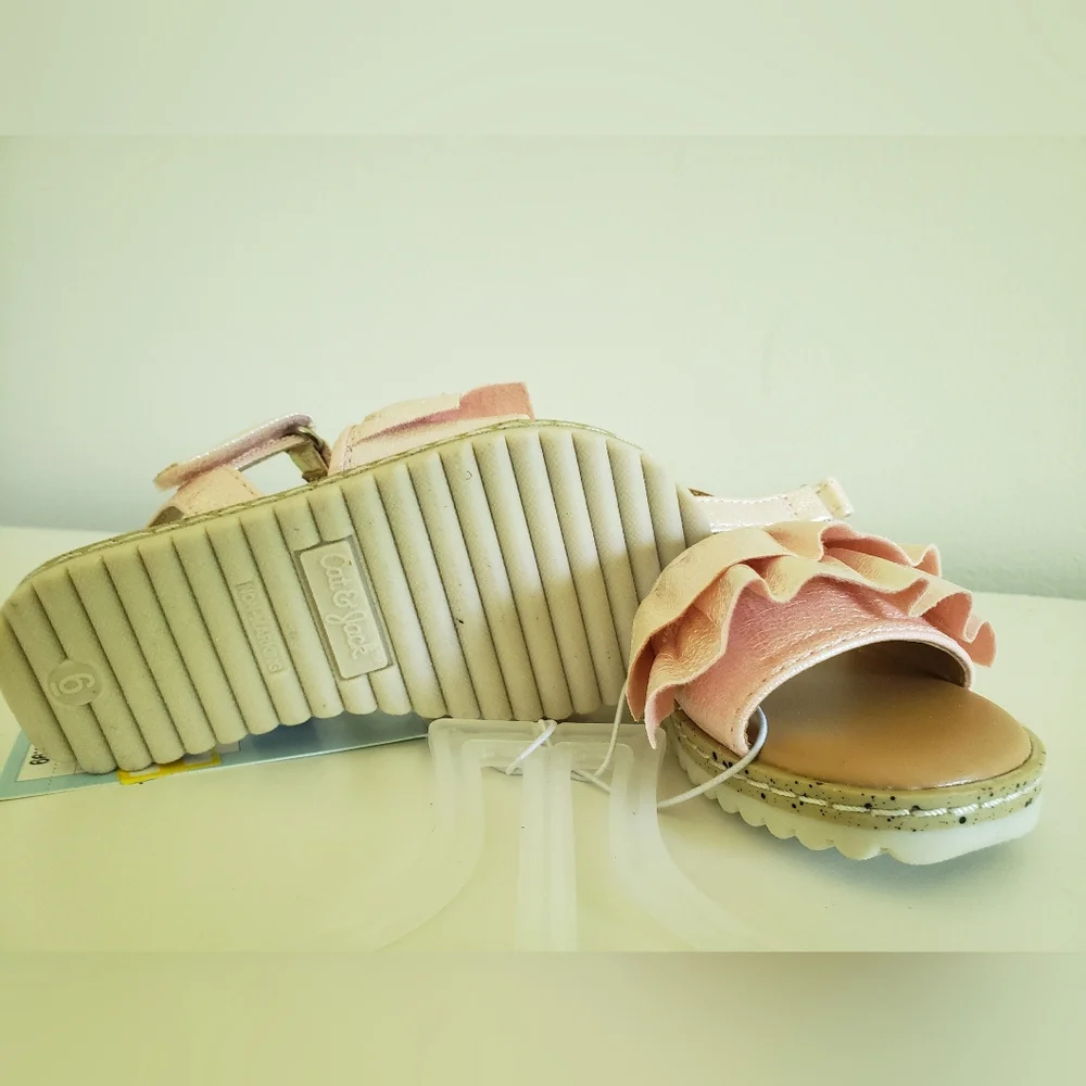 COPY - Toddler Girls' Pink Abigail Footbed Sandals Suze 6